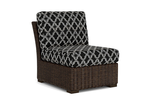 Lloyd Flanders - Mesa Armless Sectional In Pecan Finish With Luna Onyx Fabric - 2980530862071 view 1