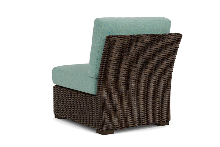 Lloyd Flanders - Mesa Armless Sectional In Pecan Finish With Pavian Pool Fabric - 2980530862045 view 2