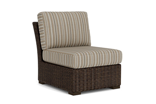 Lloyd Flanders - Mesa Armless Sectional In Pecan Finish With Purveyor Pewter Fabric - 298053086146 view 1
