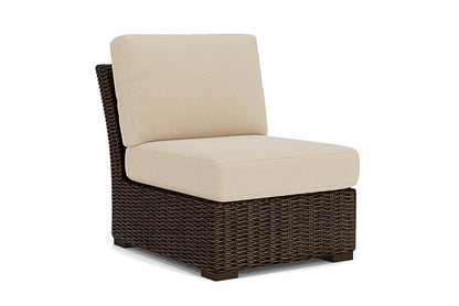 Lloyd Flanders - Mesa Armless Sectional In Pecan Finish With Raindrop Almond Fabric - 2980530862055 view 1