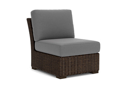Lloyd Flanders - Mesa Armless Sectional In Pecan Finish With Remy Graphite Fabric - 2980530862003 view 1