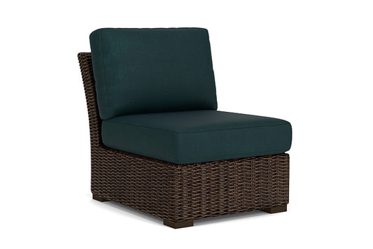 Lloyd Flanders - Mesa Armless Sectional In Pecan Finish With Sandberg Lagoon Fabric - 2980530862039 view 1