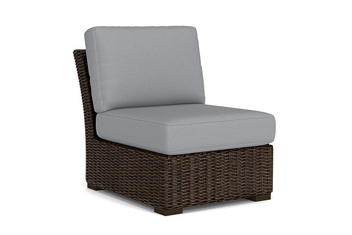 Lloyd Flanders - Mesa Armless Sectional In Pecan Finish With Sandberg Pewter Fabric - 2980530862029 view 1