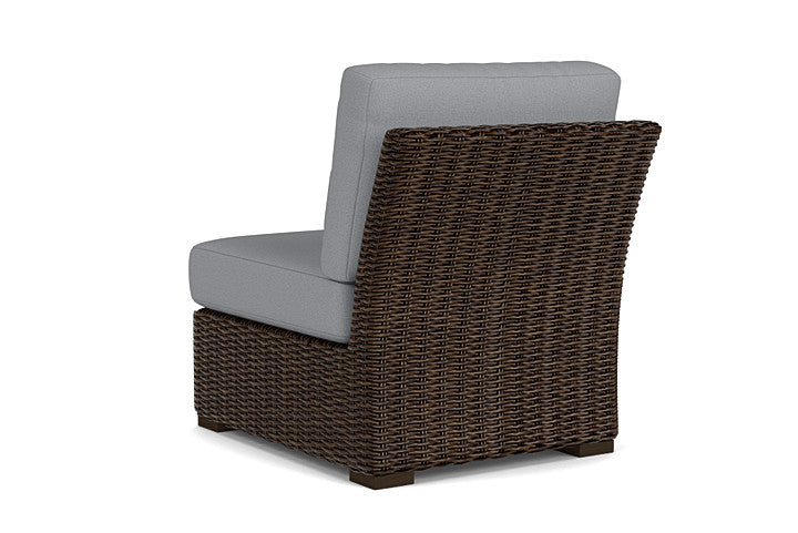 Lloyd Flanders - Mesa Armless Sectional In Pecan Finish With Sandberg Pewter Fabric - 2980530862029 view 2