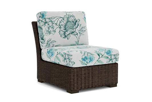 Lloyd Flanders - Mesa Armless Sectional In Pecan Finish With Serena Floral Mist Fabric - 2980530862078 view 1
