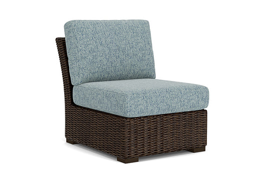 Lloyd Flanders - Mesa Armless Sectional In Pecan Finish With Serene Ocean Fabric - 2980530862032 view 1