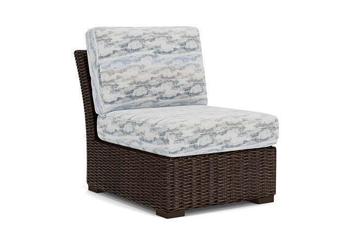 Lloyd Flanders - Mesa Armless Sectional In Pecan Finish With Stratosphere Cloud Fabric - 2980530861966 view 1