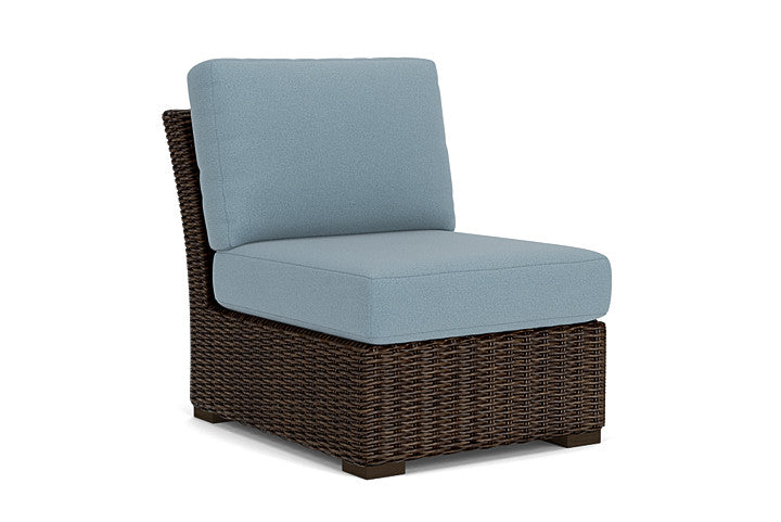 Lloyd Flanders - Mesa Armless Sectional In Pecan Finish With Unearth Mist Fabric - 2980530862068 view 1