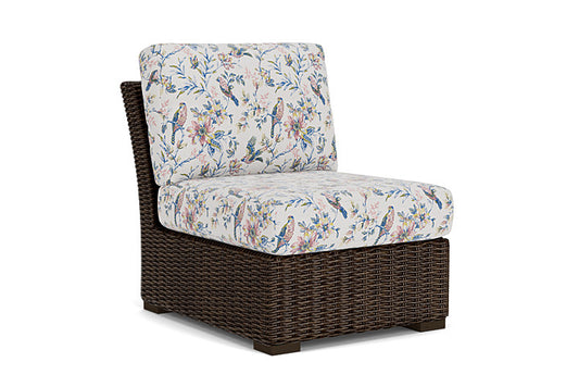 Lloyd Flanders - Mesa Armless Sectional In Pecan Finish With Whimsical Bird Song Fabric - 2980530862080 view 1
