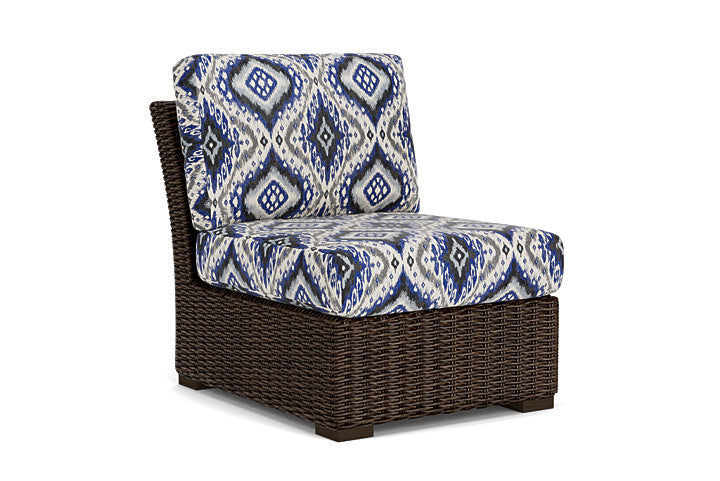 Lloyd Flanders - Mesa Armless Sectional In Pecan Finish With Yoko Mediterranean Fabric - 298053086705 view 1