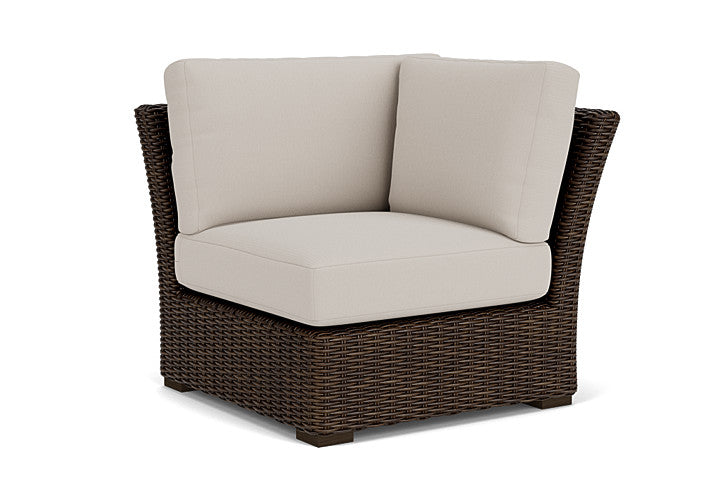 Lloyd Flanders - Mesa Corner Sectional In Pecan Finish With Azulu Twine Fabric - 2980540862034 view 1