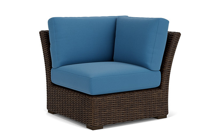 Lloyd Flanders - Mesa Corner Sectional In Pecan Finish With Bamboo Bay Sky Fabric - 2980540862007 view 1
