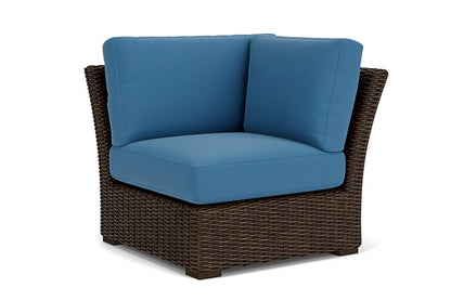 Lloyd Flanders - Mesa Corner Sectional In Pecan Finish With Bamboo Bay Sky Fabric - 2980540862007 view 1