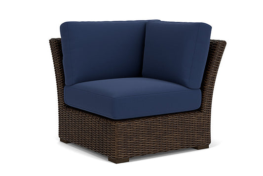 Lloyd Flanders - Mesa Corner Sectional In Pecan Finish With Beach Navy Fabric - 2980540862013 view 1