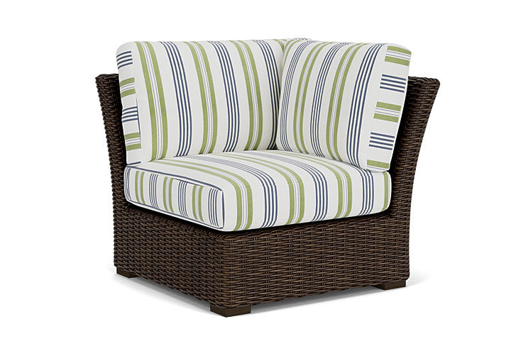 Lloyd Flanders - Mesa Corner Sectional In Pecan Finish With Berkely Hall Green Fabric - 2980540862062 view 1