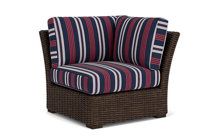 Lloyd Flanders - Mesa Corner Sectional In Pecan Finish With Berkely Hall Navy Fabric - 2980540862063 view 1