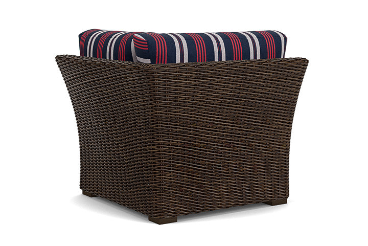 Lloyd Flanders - Mesa Corner Sectional In Pecan Finish With Berkely Hall Navy Fabric - 2980540862063 view 2