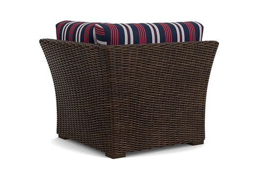 Lloyd Flanders - Mesa Corner Sectional In Pecan Finish With Berkely Hall Navy Fabric - 2980540862063 view 2