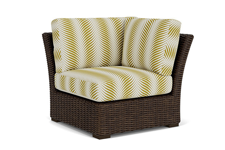 Lloyd Flanders - Mesa Corner Sectional In Pecan Finish With Clock Out Dew Fabric - 2980540862083 view 1