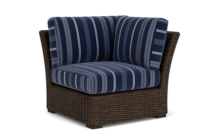 Lloyd Flanders - Mesa Corner Sectional In Pecan Finish With Consider Indigo Fabric - 2980540861969 view 1