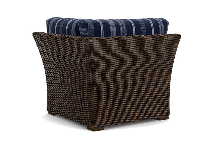 Lloyd Flanders - Mesa Corner Sectional In Pecan Finish With Consider Indigo Fabric - 2980540861969 view 2