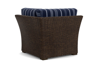 Lloyd Flanders - Mesa Corner Sectional In Pecan Finish With Consider Indigo Fabric - 2980540861969 view 2