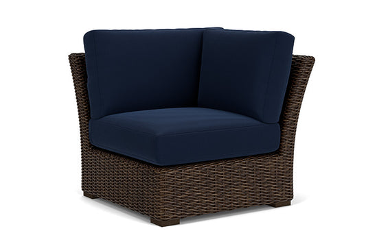 Lloyd Flanders - Mesa Corner Sectional In Pecan Finish With Decorline Navy Fabric - 2980540862019 view 1