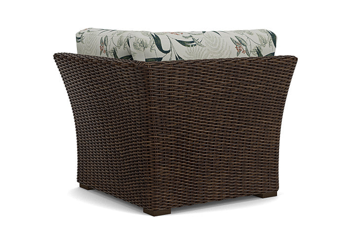 Lloyd Flanders - Mesa Corner Sectional In Pecan Finish With Delicate Botanical Sage Fabric - 2980540862075 view 2