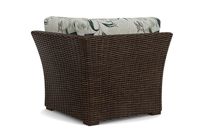 Lloyd Flanders - Mesa Corner Sectional In Pecan Finish With Delicate Botanical Sage Fabric - 2980540862075 view 2