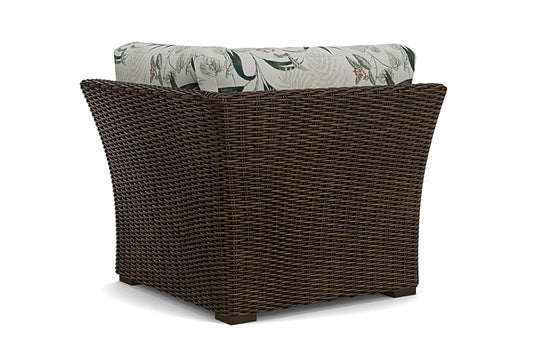 Lloyd Flanders - Mesa Corner Sectional In Pecan Finish With Delicate Botanical Sage Fabric - 2980540862075 view 2