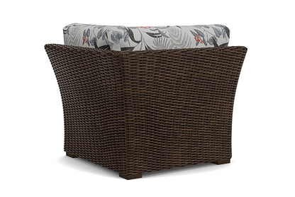 Lloyd Flanders - Mesa Corner Sectional In Pecan Finish With Delicate Botanical Slate Fabric - 2980540862076 view 2