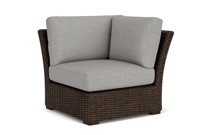Lloyd Flanders - Mesa Corner Sectional In Pecan Finish With Demo Stone Fabric - 298054086095 view 1