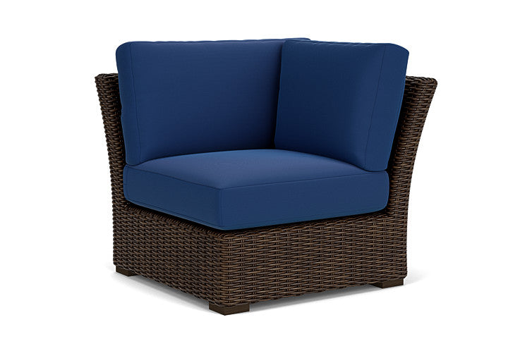 Lloyd Flanders - Mesa Corner Sectional In Pecan Finish With Flagship Lapis Fabric - 2980540861813 view 1