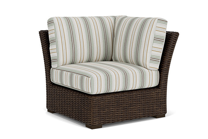 Lloyd Flanders - Mesa Corner Sectional In Pecan Finish With Jansen Eucalyptus Fabric - 2980540862061 view 1