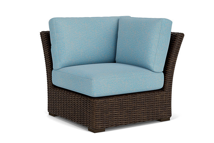 Lloyd Flanders - Mesa Corner Sectional In Pecan Finish With Leeds Light Blue Fabric - 2980540862058 view 1