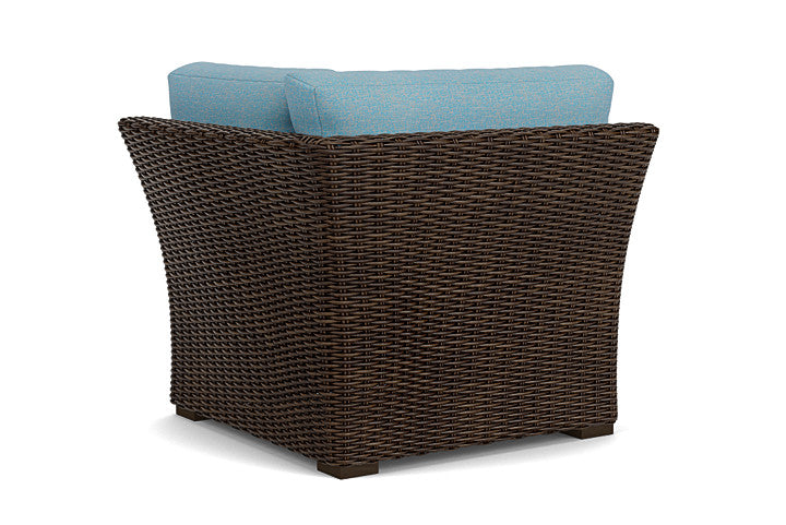 Lloyd Flanders - Mesa Corner Sectional In Pecan Finish With Leeds Light Blue Fabric - 2980540862058 view 2