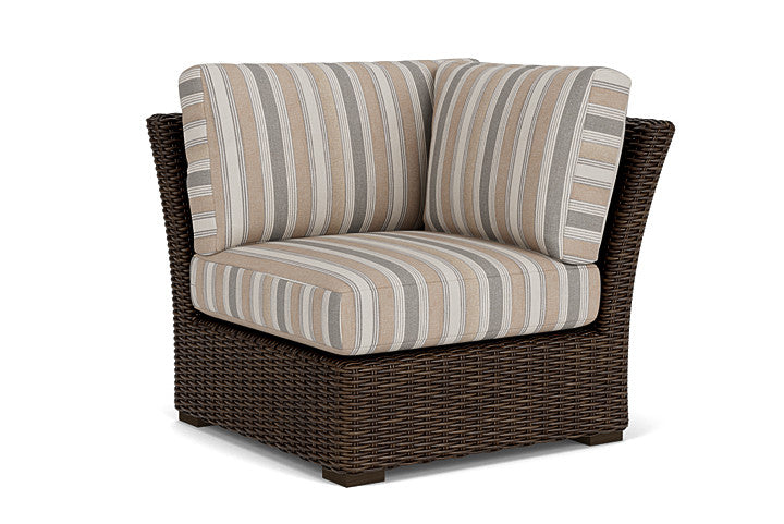 Lloyd Flanders - Mesa Corner Sectional In Pecan Finish With Purveyor Pewter Fabric - 298054086146 view 1