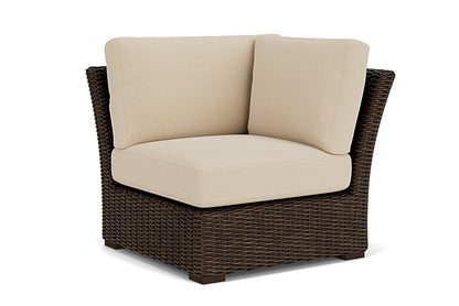 Lloyd Flanders - Mesa Corner Sectional In Pecan Finish With Raindrop Almond Fabric - 2980540862055 view 1
