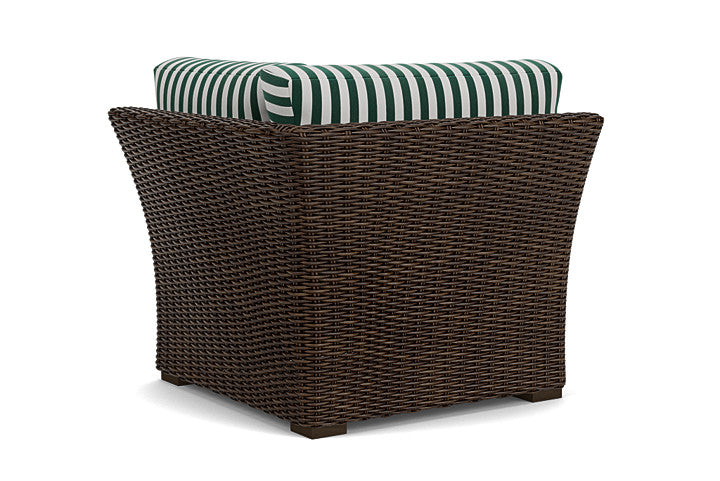Lloyd Flanders - Mesa Corner Sectional In Pecan Finish With Safari/White Stripe Fabric - 298054086269 view 2