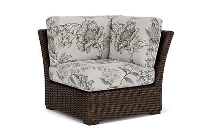 Lloyd Flanders - Mesa Corner Sectional In Pecan Finish With Serena Floral Dove Fabric - 2980540862077 view 1
