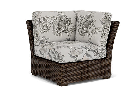 Lloyd Flanders - Mesa Corner Sectional In Pecan Finish With Serena Floral Dove Fabric - 2980540862077 view 1
