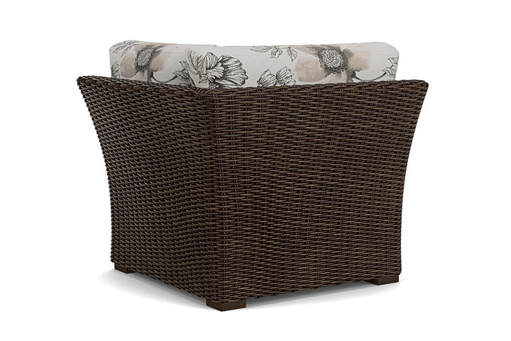 Lloyd Flanders - Mesa Corner Sectional In Pecan Finish With Serena Floral Dove Fabric - 2980540862077 view 2