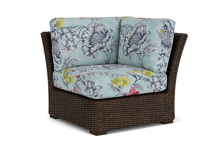 Lloyd Flanders - Mesa Corner Sectional In Pecan Finish With Serena Floral Meadow Fabric - 2980540862079 view 1