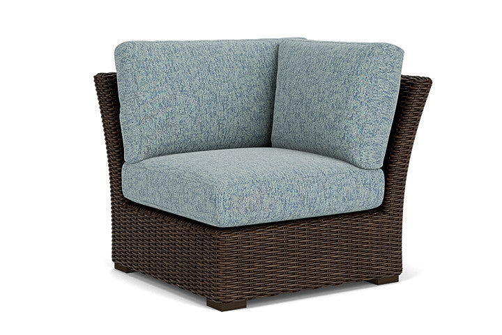 Lloyd Flanders - Mesa Corner Sectional In Pecan Finish With Serene Ocean Fabric - 2980540862032 view 1