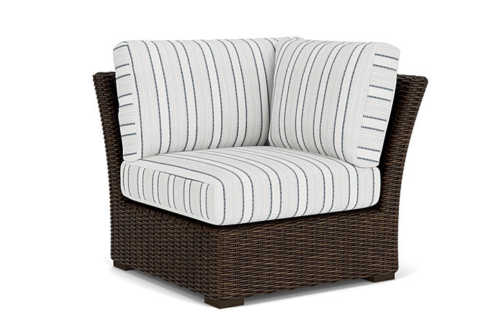 Lloyd Flanders - Mesa Corner Sectional In Pecan Finish With Tamer Fog Fabric - 2980540862037 view 1
