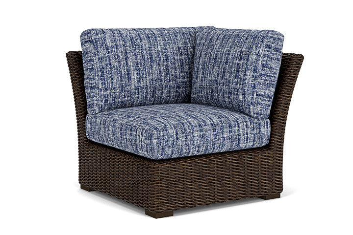 Lloyd Flanders - Mesa Corner Sectional In Pecan Finish With Visions Cobalt Fabric - 298054086683 view 1