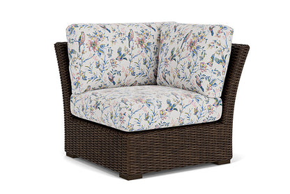 Lloyd Flanders - Mesa Corner Sectional In Pecan Finish With Whimsical Bird Song Fabric - 2980540862080 view 1