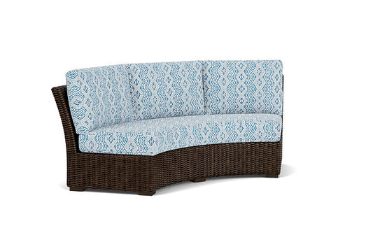Lloyd Flanders - Mesa Curved Sofa Sectional In Pecan Finish With Aman Capri Fabric - 2980560861800 view 1