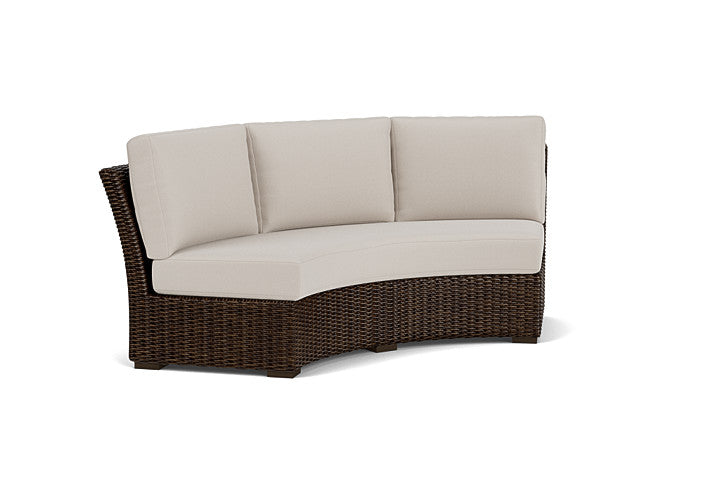 Lloyd Flanders - Mesa Curved Sofa Sectional In Pecan Finish With Azulu Twine Fabric - 2980560862034 view 1