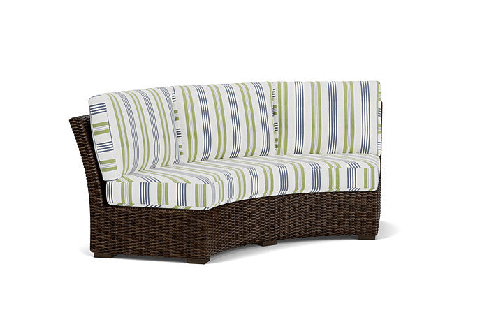 Lloyd Flanders - Mesa Curved Sofa Sectional In Pecan Finish With Berkely Hall Green Fabric - 2980560862062 view 1